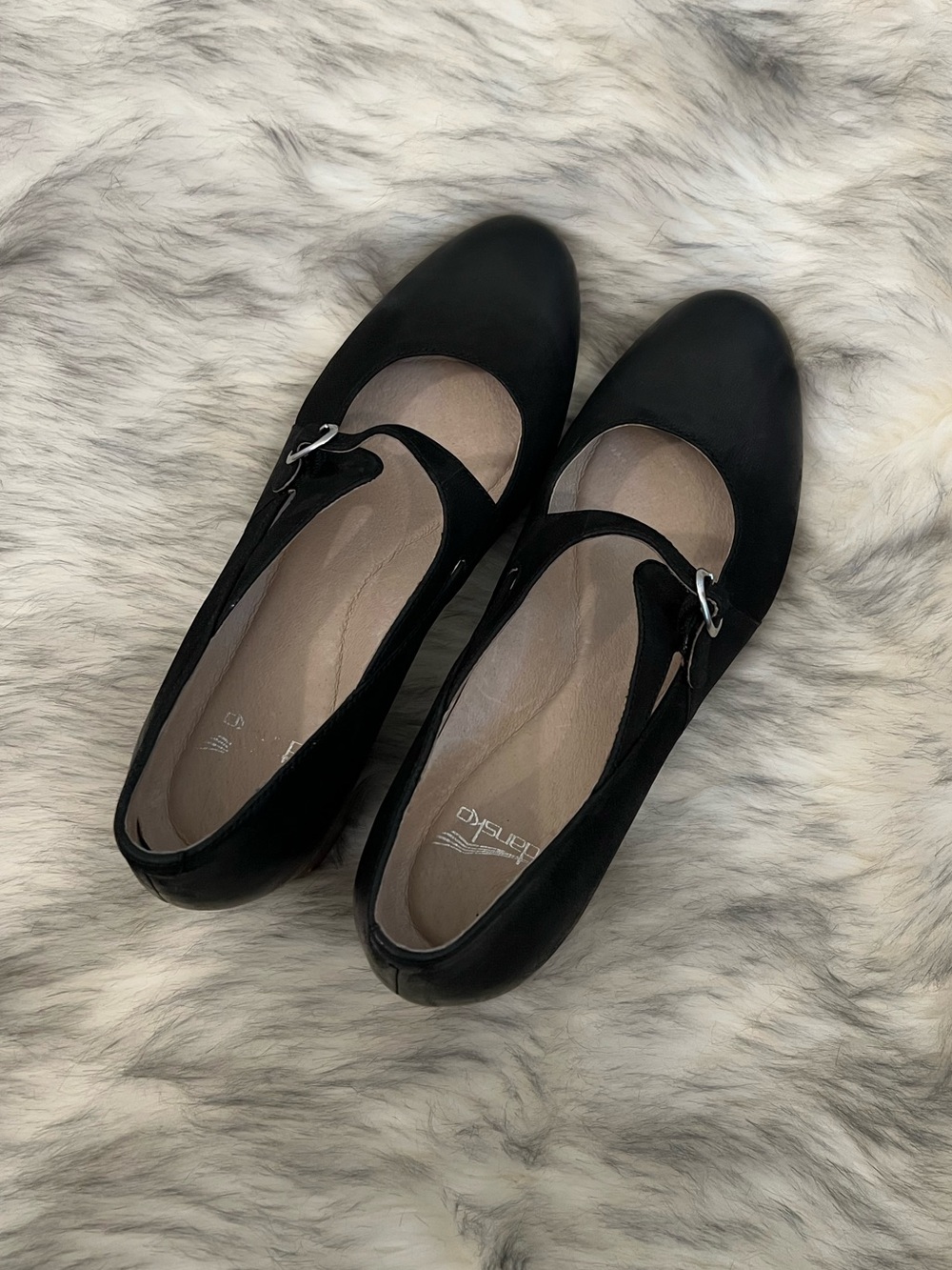 Dansko black leather Mary Jane wooden block heels coquette academia comfort - Picture 3 of 7
